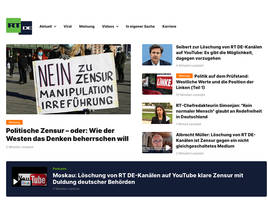 RT Deutschland: Russland droht Youtube und deutschen Medien