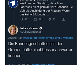 ARD löscht nach Kritik Twitter-Kommentar zur Bildung Baerbocks