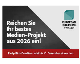 European Publishing Awards 2027: Einreichungen ab sofort möglich